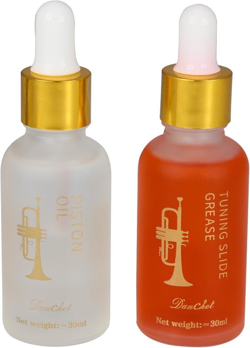 Danchet Synthetic Piston Oil and Tuning Slide Grease Set for Trumpet, Trombone, French Horn, Tuba, Euphonium and Other Brass Instruments - Image 1